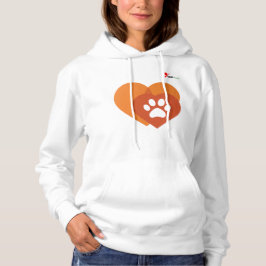 Minimalist Paw Print Heart  | Modern  Hoodie