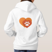 Minimalist Paw Print Heart | Modern Hoodie (Achterkant)