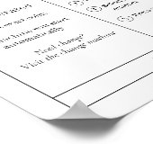 Minimalist Payment Instructions Poster Wall Sign (Hoek)