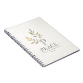 Minimalist "Peace" Journal with Gold Foil Botanica Notitieboek (Rechterzijde)