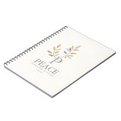 Minimalist "Peace" Journal with Gold Foil Botanica Notitieboek (Linkerzijde)