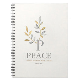 Minimalist "Peace" Journal with Gold Foil Botanica Notitieboek