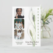 Minimalist Peace Lily Funeral Program Aankondiging (Staand voorkant)