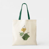 Minimalist Peace Lily Line Art Tote Bag (Achterkant)
