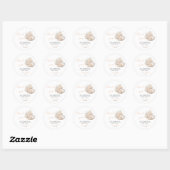 Minimalist Pearl Baby shower Dank u Sticker (Vel)