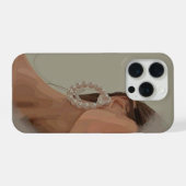 Minimalist Pearl Hoop Earring Art Phone Case  iPhone Hoesje (Achterkant horizontaal)