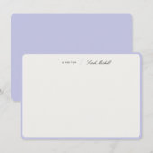 Minimalist Periwinkle Personalized Script Rounded Notitiekaartje (Voorkant / Achterkant)