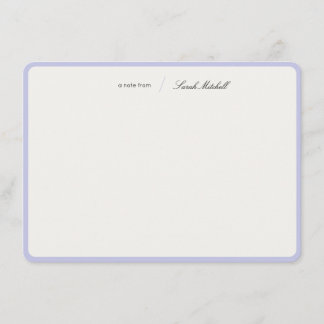 Minimalist Periwinkle Personalized Script Rounded Notitiekaartje