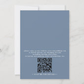 Minimalist Periwinkle Wildflowers QR Code Wedding Kaart (Achterkant)