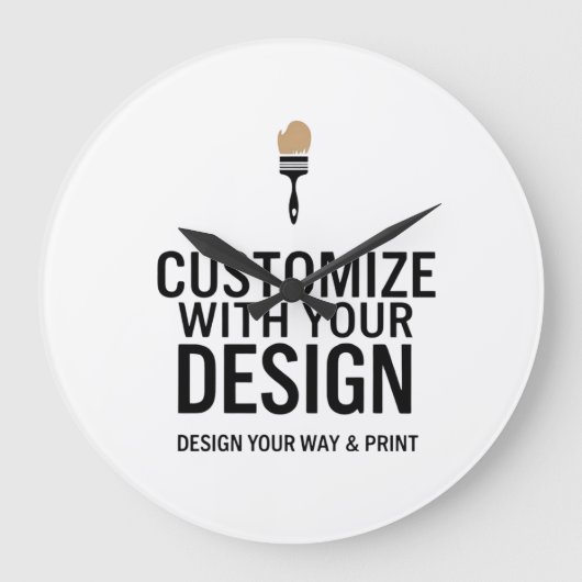 Minimalist Personalized Company Branded Custom  Grote Klok (Voorkant)