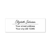 Minimalist Personalized Couples Return Address Zelfinktende Stempel (Design)