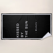 Minimalist Personalized Kissed by the Sun Strandlaken (Voorkant)