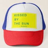 Minimalist Personalized Kissed by the Sun Trucker Pet (Voorkant)