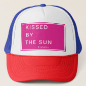 Minimalist Personalized Kissed by the Sun Trucker Pet (Voorkant)