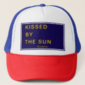 Minimalist Personalized Kissed by the Sun Trucker Pet (Voorkant)