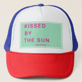 Minimalist Personalized Kissed by the Sun Trucker Pet (Voorkant)