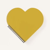 Minimalist Personalized M Gold Heart Shaped Notitieboek (Voorkant)