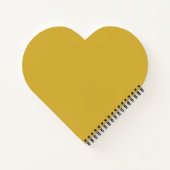 Minimalist Personalized M Gold Heart Shaped Notitieboek (Achterkant)