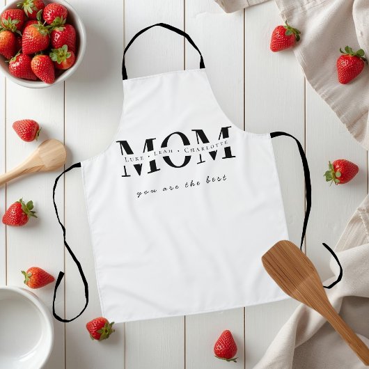 Minimalist Personalized Mom Name Apron Schort