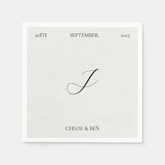 Minimalist, Personalized Napkins Servet (Voorkant)