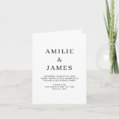 Minimalist Personalized Wedding Modern Wedding Kaart (Voorkant)