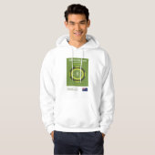 Minimalist Perth Cricket Ground Line Print Hoodie (Voorkant volledig)