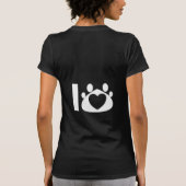 Minimalist Pet Lover T-Shirt | Simple Paw Print He (Achterkant)