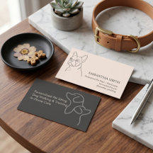 Minimalist Pet Sitter Business Card | Quiet Luxury