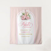 Minimalist petals and prosecco backdrop blush tone wandkleed (Voorkant)