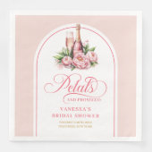 Minimalist Petals and Prosecco Watercolor Napkins Servet (Voorkant)