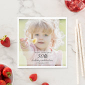 Minimalist Photo 50th Birthday Servet (Insitu)