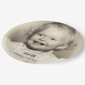 Minimalist Photo 60th Birthday Papieren Bordje (Gekanteld)