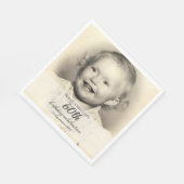 Minimalist Photo 60th Birthday Servet (Hoek)