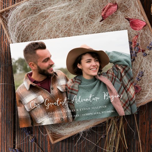  Minimalist Photo Card Modern Calligraphy Wedding Save The Date