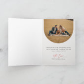 Minimalist Photo Christmas Folded Greeting Card Kaart (Binnen)
