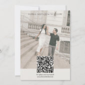 Minimalist Photo Classic QR Code Save The Date  Kaart (Achterkant)