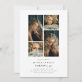 Minimalist Photo Collage 40th Birthday Kaart (Voorkant)