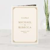 Minimalist Photo Cream Gold QR Code Wedding (Voorkant)