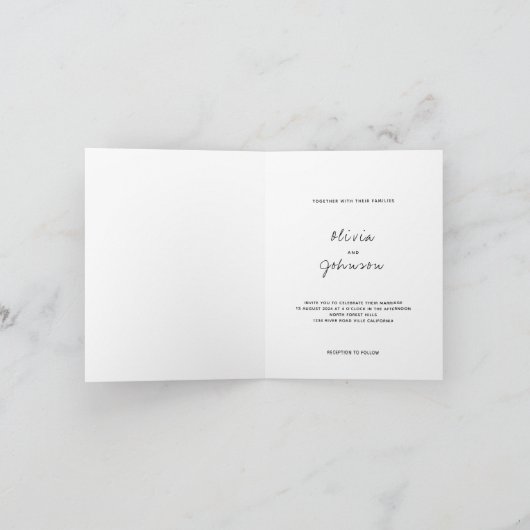 Minimalist Photo Folded Wedding (Binnen)
