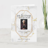 Minimalist Photo Funeral Order of Service Folded  Programma (Voorkant)