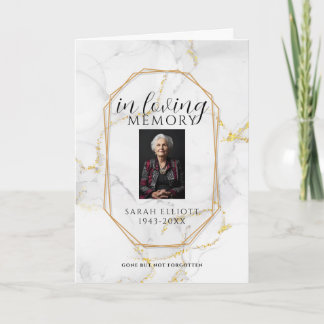 Minimalist Photo Funeral Order of Service Folded Programma