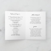 Minimalist Photo Funeral Order of Service Folded  Programma (Binnen)