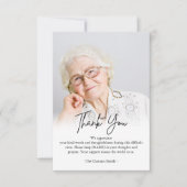 Minimalist Photo Funeral Sympathy  Bedankkaart (Voorkant)