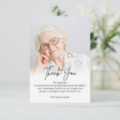 Minimalist Photo Funeral Sympathy  Bedankkaart (Staand voorkant)