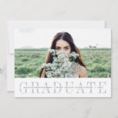 Minimalist Photo Graduation Announcement & Invite Kaart (Voorkant)