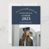 Minimalist Photo Graduation Kaart (Voorkant)