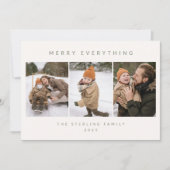 Minimalist Photo Holiday Card Feestdagenkaart (Voorkant)