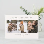 Minimalist Photo Holiday Card Feestdagenkaart (Staand voorkant)