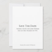 Minimalist Photo | Modern Wedding Announcement Save The Date (Achterkant)