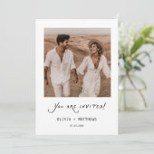 Minimalist Photo Modern Wedding Kaart (Staand voorkant)